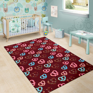 Pretzels Pattern Print Design 05 Area Rug