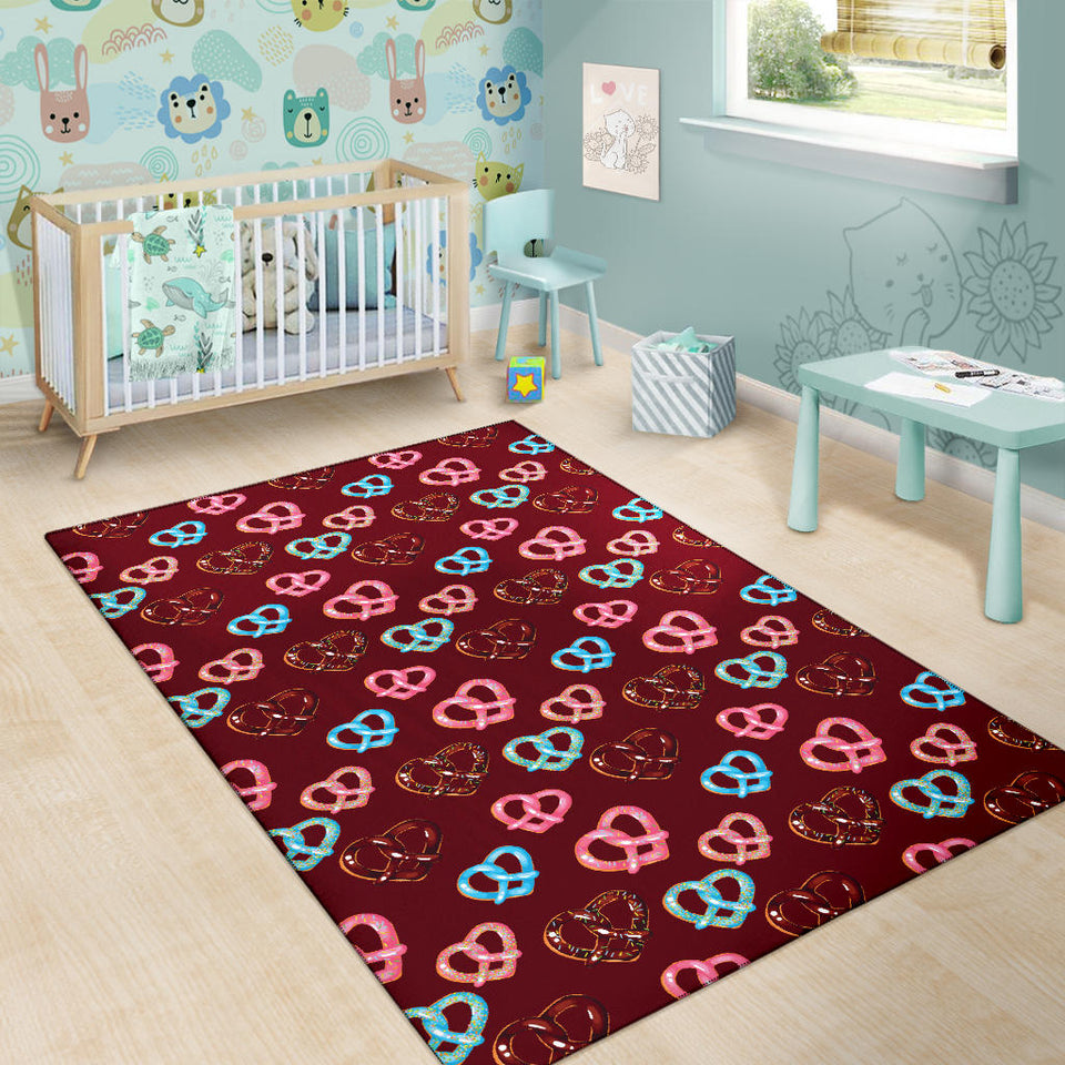 Pretzels Pattern Print Design 05 Area Rug