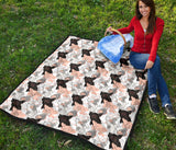 Pig Pattern Print Design 05 Premium Quilt