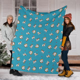 Jack Russel Pattern Print Design 03 Premium Blanket