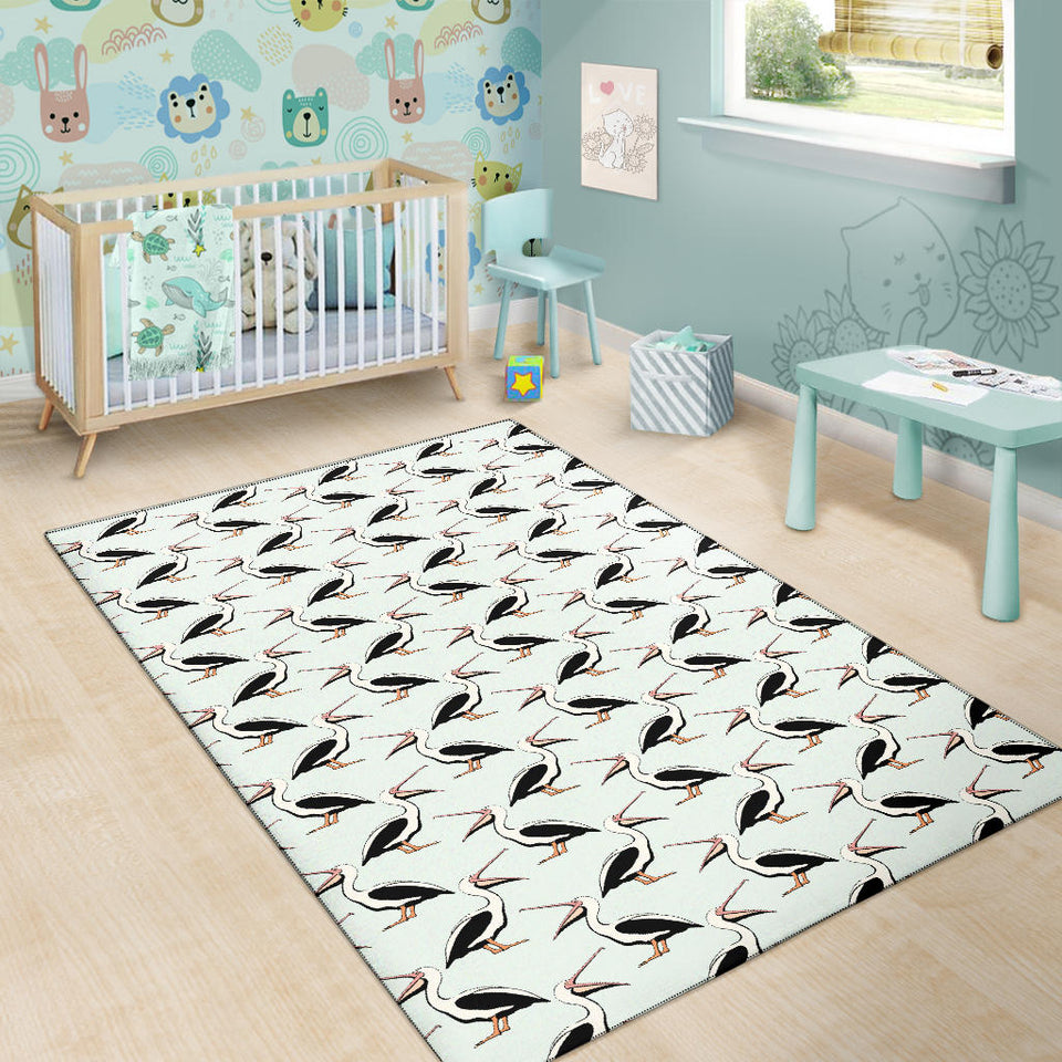 Pelican Pattern Print Design 02 Area Rug