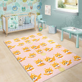 Cute Shiba Inu Dog Pattern  Area Rug