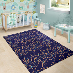 Eggplant Pattern Print Design 04 Area Rug