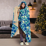 Blueberry Design Pattern Hooded Blanket