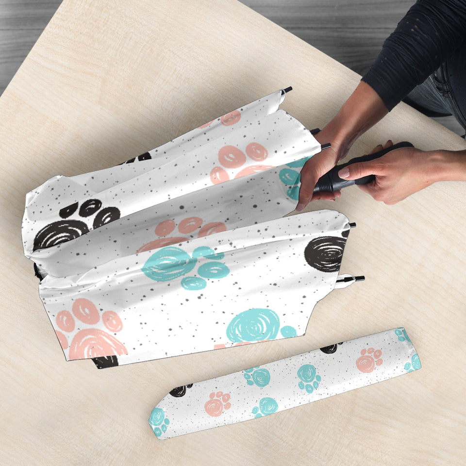 Dog Paws Pattern Print Design 04 Umbrella