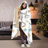 Windmill Pattern Hooded Blanket