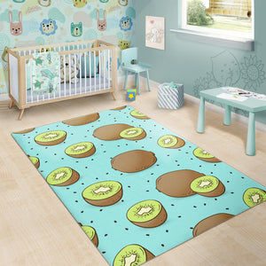 Kiwi Blue Background Area Rug