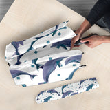 Dolphins Pattern Dotted Background Umbrella