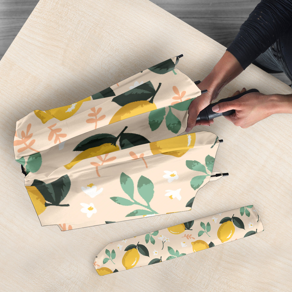 Lemon Flower Leave Pattern Umbrella