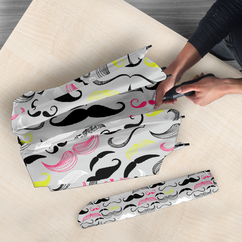 Mustache Beard Pattern Print Design 02 Umbrella