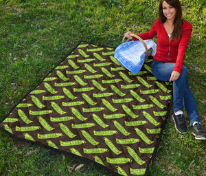 Green Peas Pattern Print Design 05 Premium Quilt