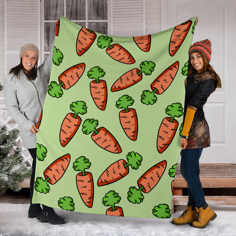 Carrot Pattern Print Design 05 Premium Blanket