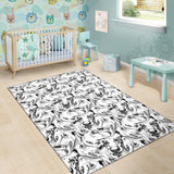 Greyhound Pattern Print Design 01 Area Rug