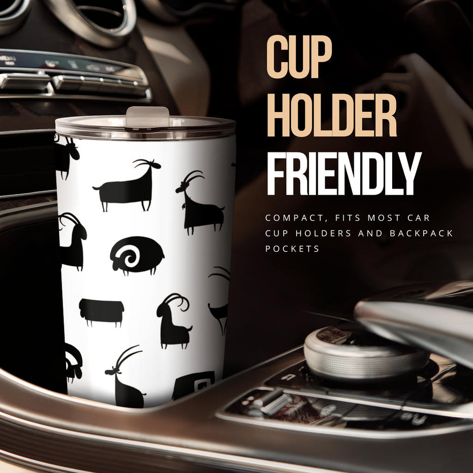 Goat Ram Pattern Tumbler