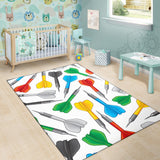 Darts Pattern Print Design 03 Area Rug