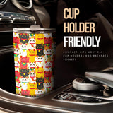 Colorful Maneki Neko Lucky Cat Pattern Tumbler