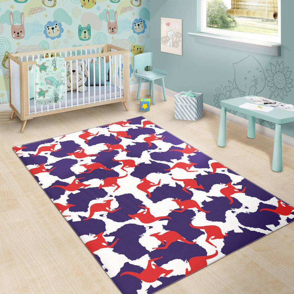 Kangaroo Australian Pattern Area Rug