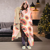 Papaya Leaves Pattern Hooded Blanket