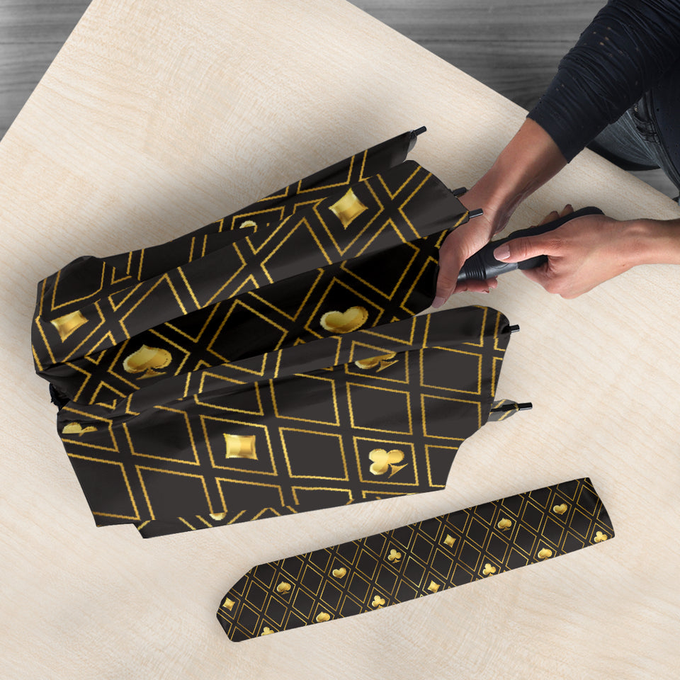 Casino Cards Suits Pattern Print Design 01 Umbrella