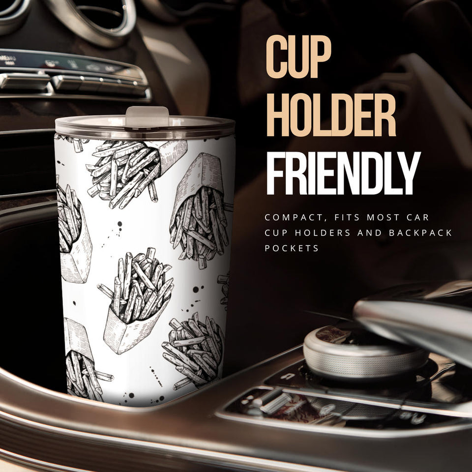 Hand Drawn French Fries Pattern Tumbler