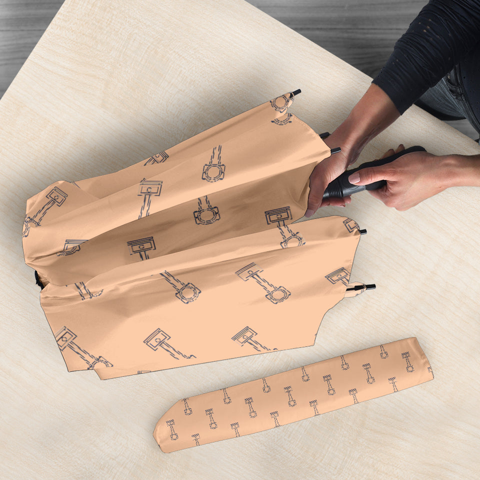 Engine Piston Cream Background Pattern Print Design 04 Umbrella