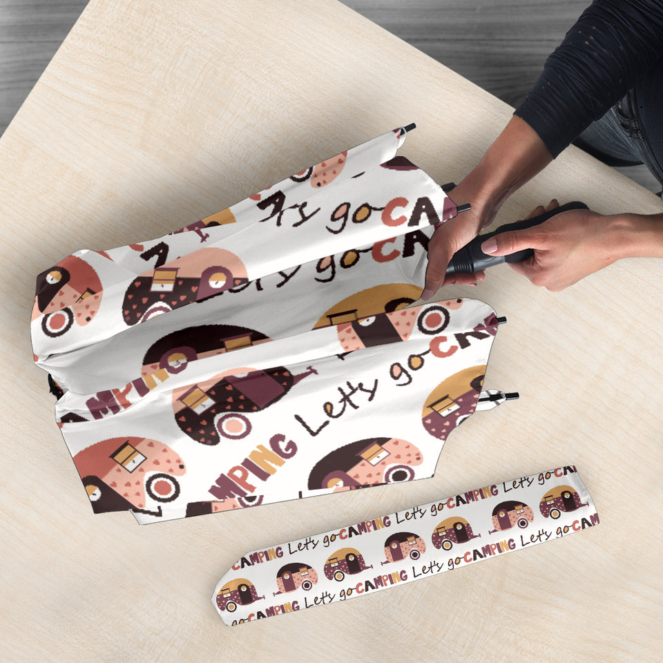 Camper Van Pattern Print Design 01 Umbrella