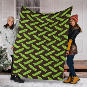 Green Peas Pattern Print Design 05 Premium Blanket