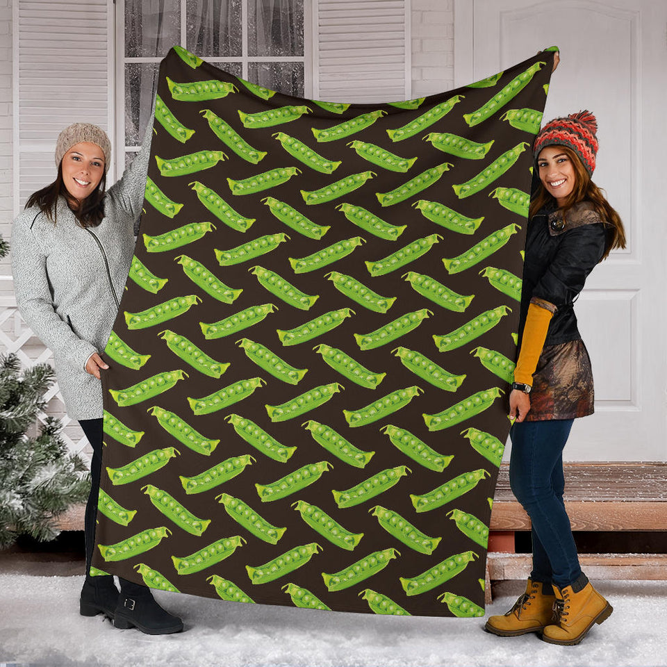 Green Peas Pattern Print Design 05 Premium Blanket