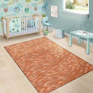 Brick Printed Pattern Print Design 02 Area Rug