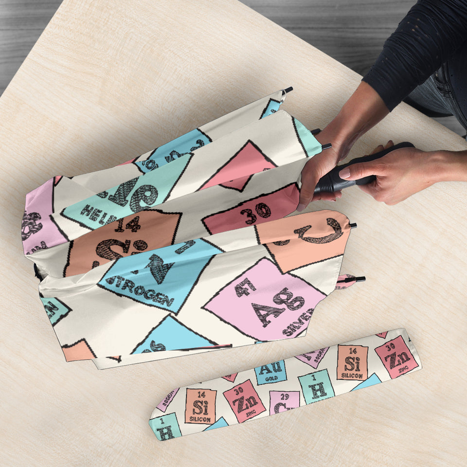 Chemistry Periodic Table Pattern Print Design 02 Umbrella