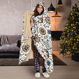 Cute Nautical Steering Wheel Anchor Pattern Hooded Blanket