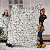 Chemistry Periodic Table Pattern Print Design 04 Premium Blanket