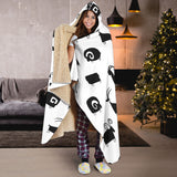 Goat Ram Pattern Hooded Blanket