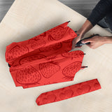Strawberry Pattern Red Background Umbrella
