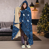 Night Sky Star Pattern Hooded Blanket