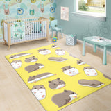 Cute Hamster Pattern Area Rug