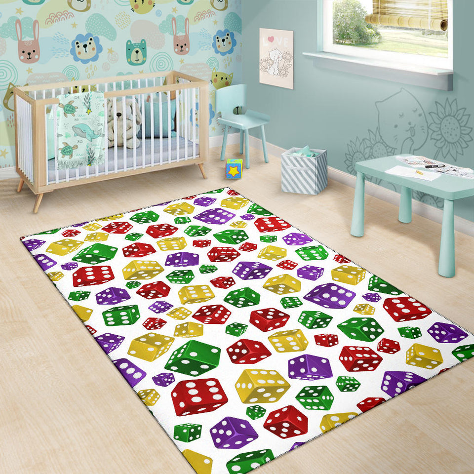 Dice Pattern Print Design 03 Area Rug