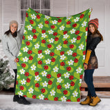 Ladybug Pattern Print Design 01 Premium Blanket