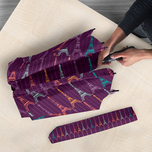 Eiffel Tower Pattern Print Design 05 Umbrella