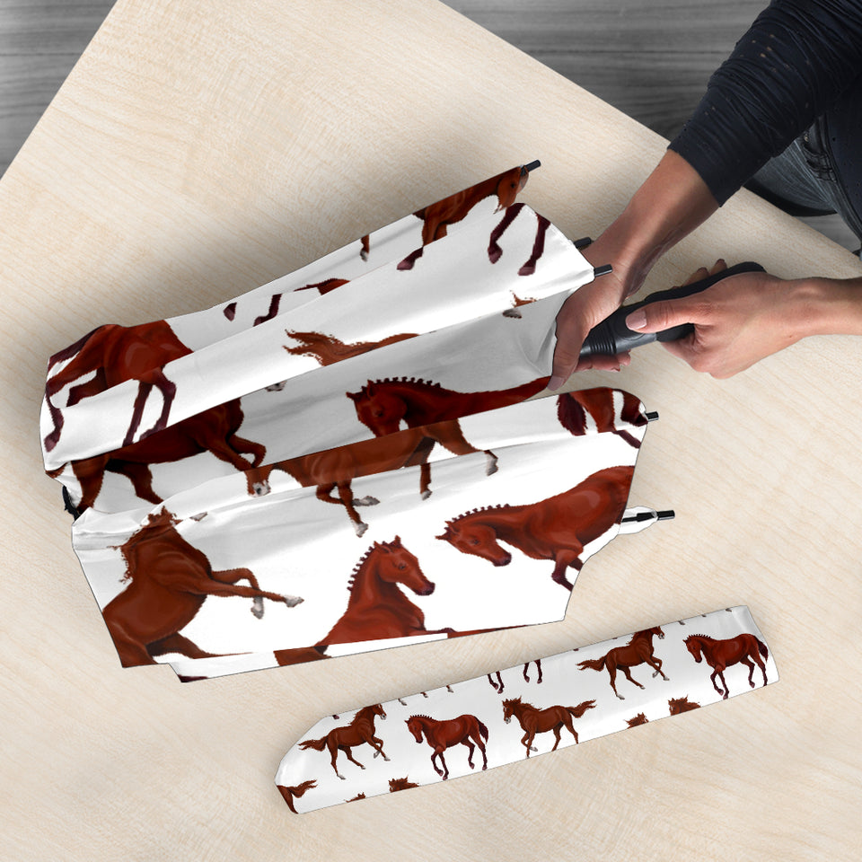 Horses Running Pattern Background Umbrella