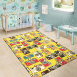 Camera Pattern Print Design 02 Area Rug