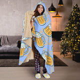 Beer Pattern Hooded Blanket
