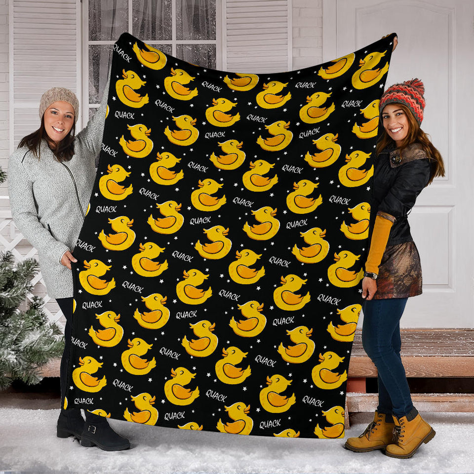 Duck Toy Pattern Print Design 05 Premium Blanket