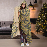 Arabic Star Gold Pattern Hooded Blanket