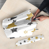 Hand Drawn Gold Black Star Pattern Umbrella