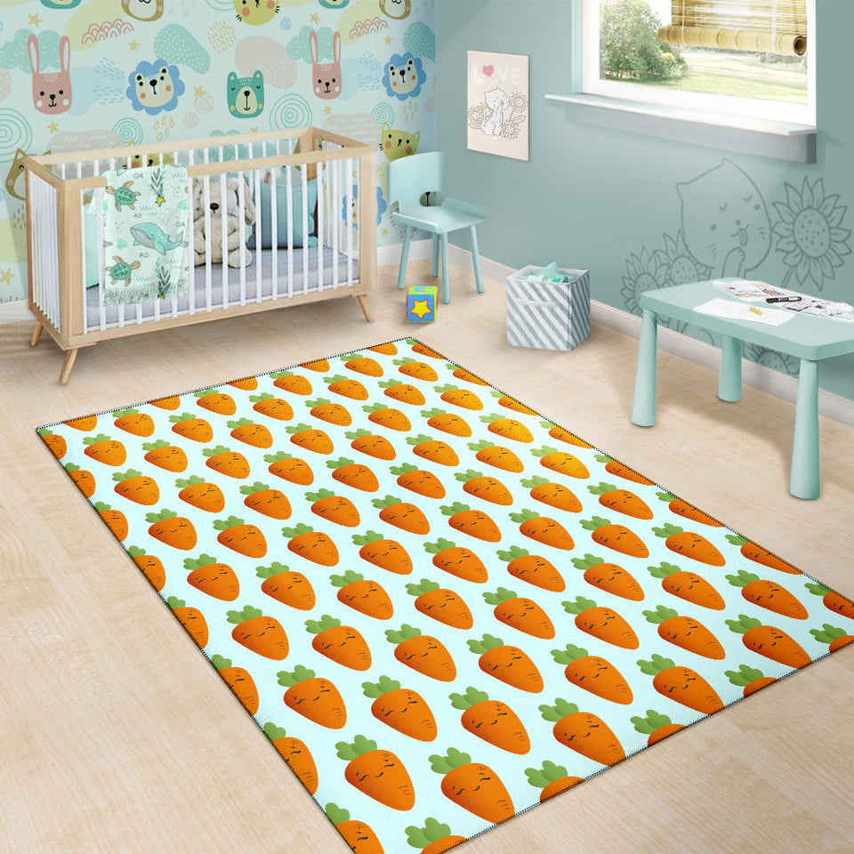 Carrot Pattern Print Design 03 Area Rug