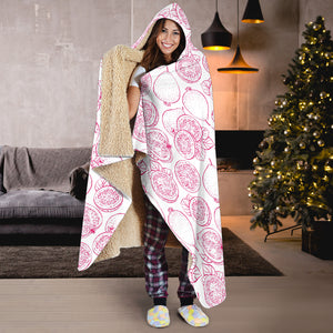 Sketch Guava Pattern Hooded Blanket
