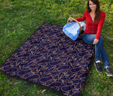 Eggplant Pattern Print Design 04 Premium Quilt