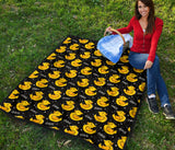 Duck Toy Pattern Print Design 05 Premium Quilt