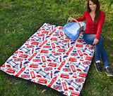 British Pattern Print Design 01 Premium Quilt